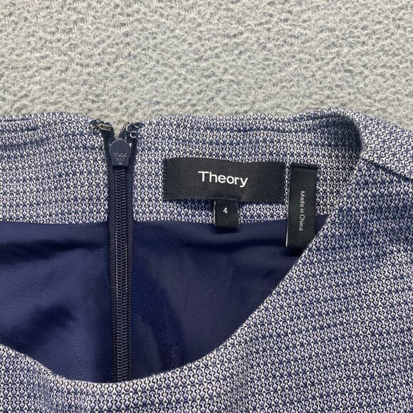 Theory Women's Dress Size 4 Mini Houndstooth Zipper,Lined - Picture 2 of 11